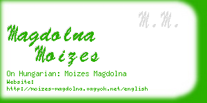 magdolna moizes business card